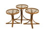 Hanah Home Palm 3 - Walnut Juego de Mesas Nido de 3 Piezas